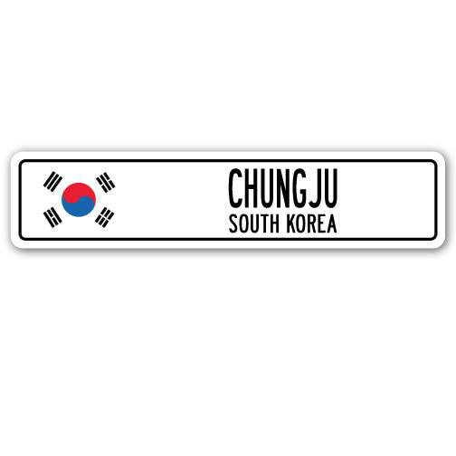 Panneau de signalisation en aluminium Almanzar Chungju, H 6 po x l 24 po x P 1 po