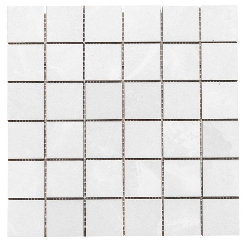 12" x 12" Porcelain Grid Wall & Floor Tile, White