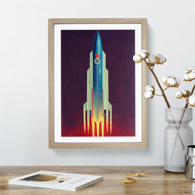 Stupendous Spaceship Rocket 1 Piece Single Picture Frame Wall Art
