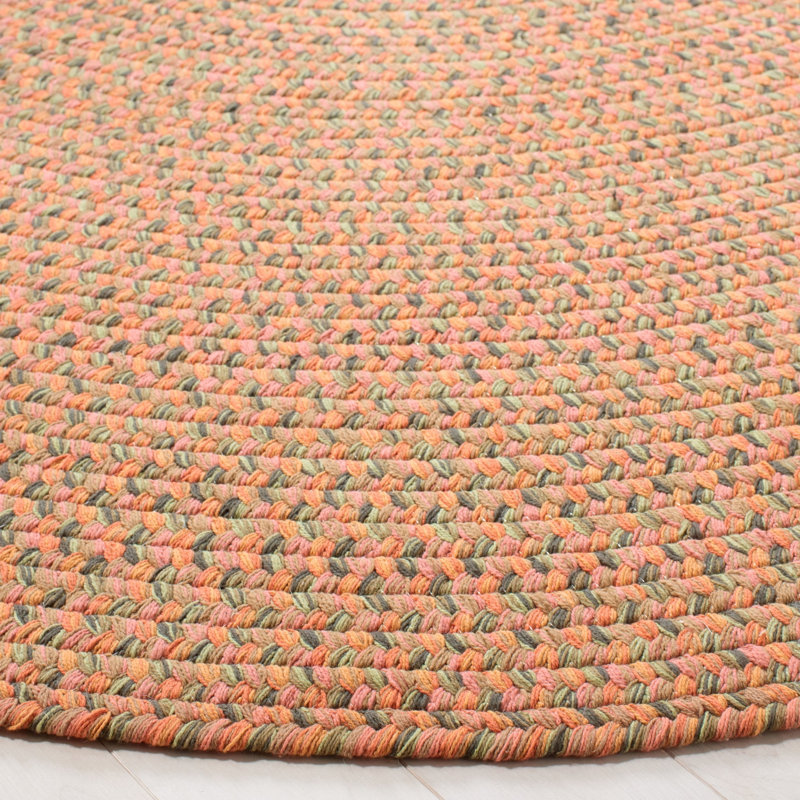 Woodlawn Hand Woven Cotton Solid Color Rug, Oval 3' x 5' 