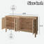 Buffet avec porte symétrique Sunburst et tablettes réglables-948653120