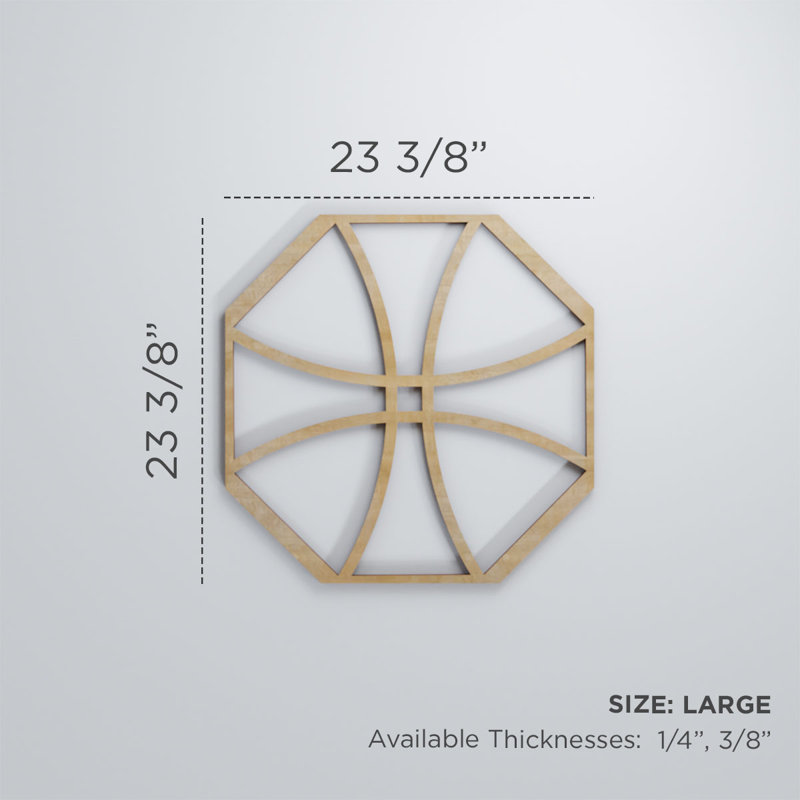Panneaux muraux décoratifs en bois Haswell, Calibre de peinture, H 0,375 po x l 23,375 po x L 23,375 po