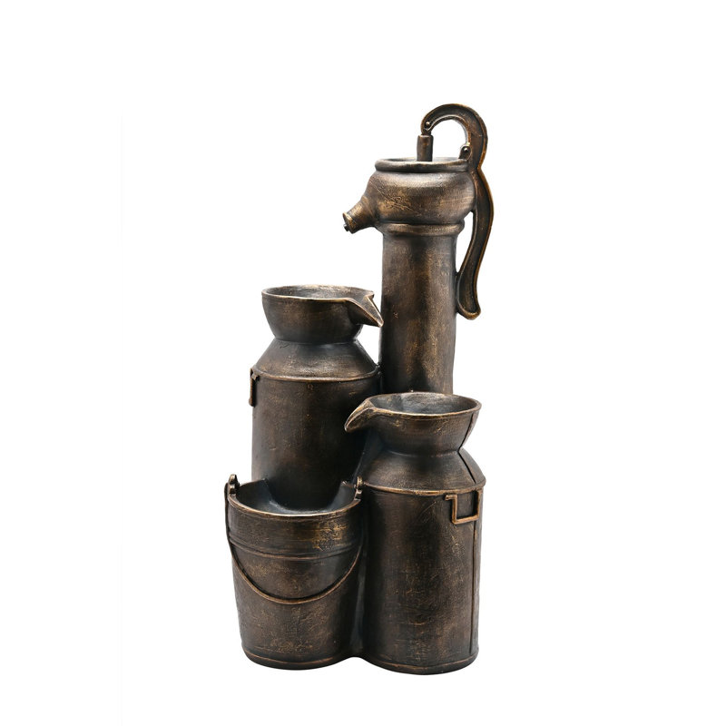 Betha Outdoor Floor Fountain with Lights
