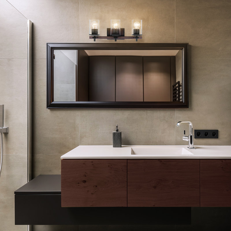 Éclairage pour meuble-lavabo mat 3 lumières Raymonde, Noir