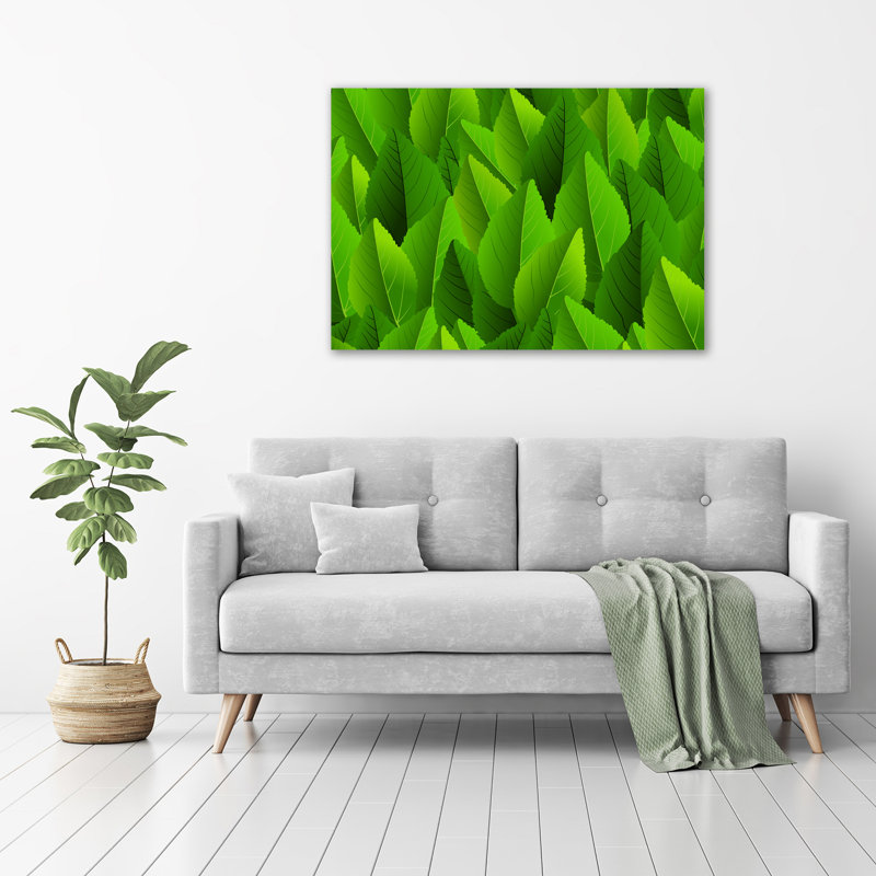 Green Leaves - Wrapped Canvas Print