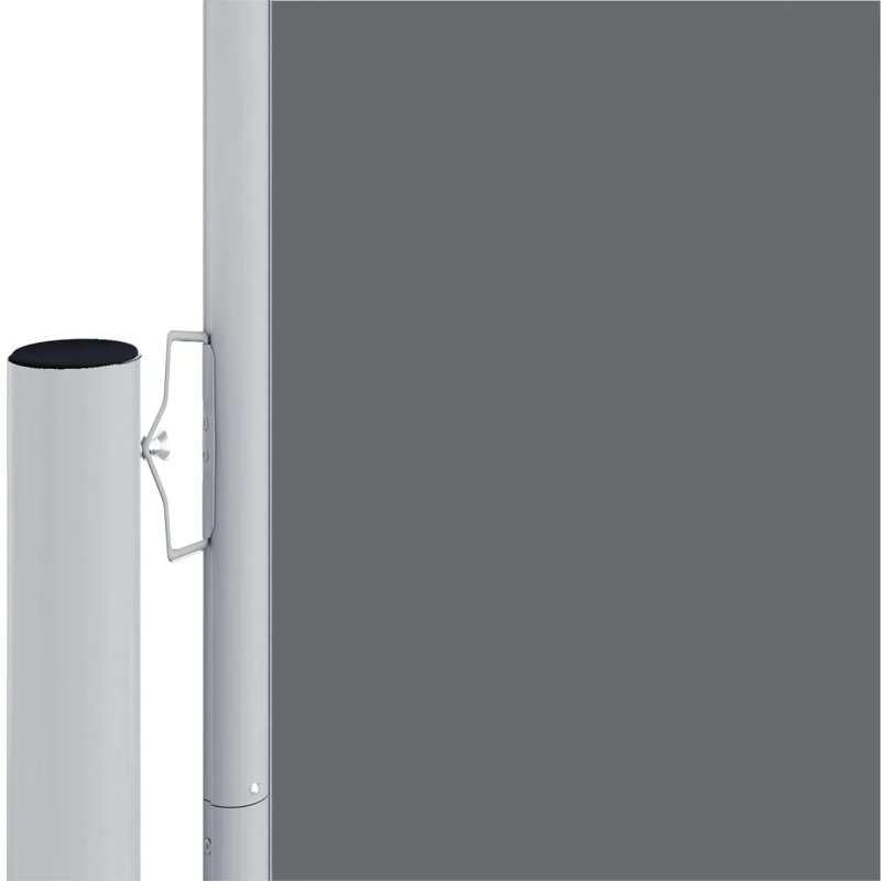 Dakota Fields 180cm W Fabric Cover Retractable Side Awning, Grey