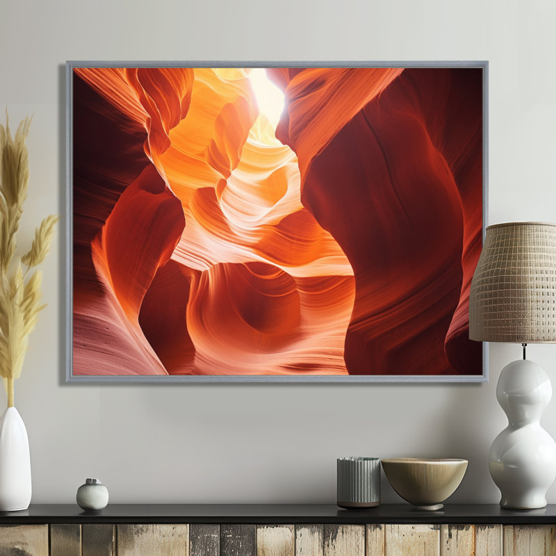 Canyon Antelope Harmony I - Arizona, art mural grand format, H 12 po x l 20 po x P 1 po, Encadrement argenté