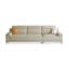 Canapé modulaire en similicuir crème et gris-1685869145