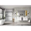 Meuble-lavabo à miroir 72 po x 36 po à DEL, mémoire de brouillard murale réglable, décoration de pierre naturelle et changement de meuble-lavabo durable, verre