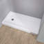 Base de bac de douche 60 "x 30" à seuil simple en blanc avec drain à gauche