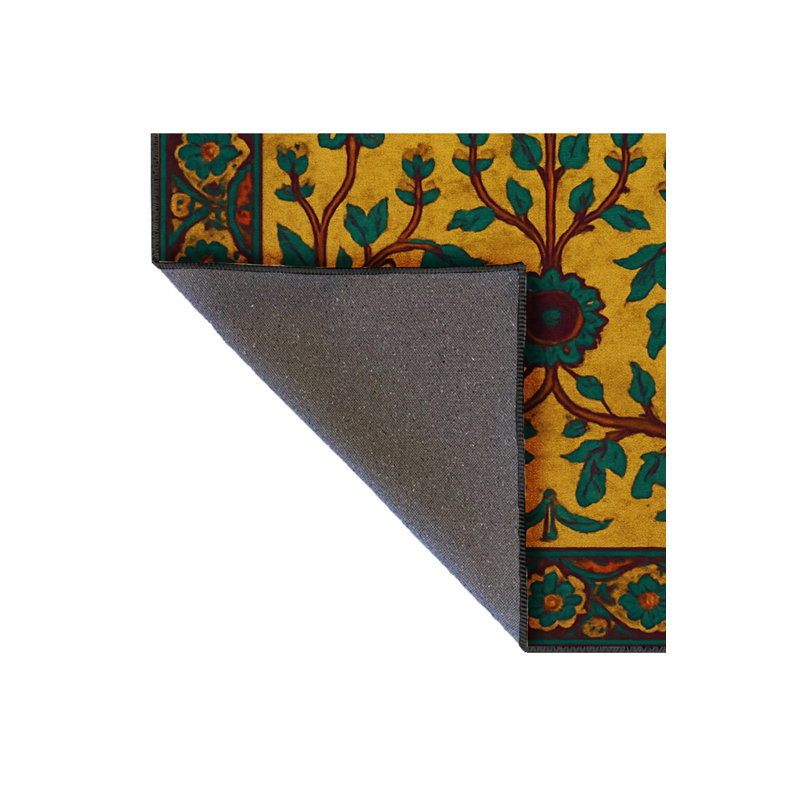 Tapis tissé orange traditionnel Mosso, 4'7" x 6'7"