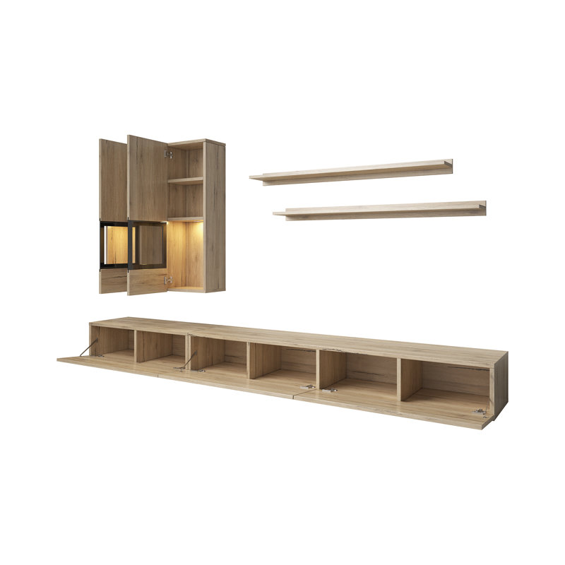 Carlotta Unfinished Entertainment Centre for TVs up to 78", San Remo Oak