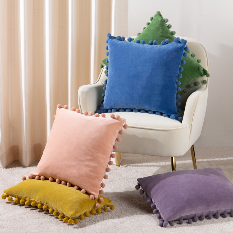 Dora Throw Cushion, 45cm H x 45cm W, Square, Green