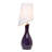  Curvy Ceramic Table Lamp, Purple