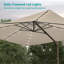 Parasol en porte-à-faux 10 x 8 pi avec lumières, tissu teint dans la masse, abat-jour luxueux avec rotation à 360 °-126760279