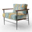 Fauteuil d'appoint vintage carte du monde I-779013034