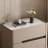 Khaki Solid Wood Bedside Table With , 2 Large Drawer No-assembly Required Nightstand For Bedroom