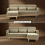 86.6'' 3-Level Adjustable Chenille Reversible L-Shaped Sectional-419267791