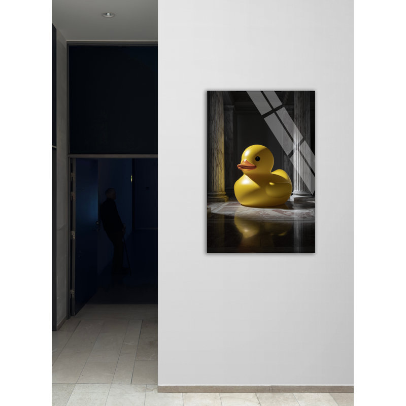 Art mural en verre trempé en caoutchouc avec temple en caoutchouc, 35,5 x 23,5 pouces