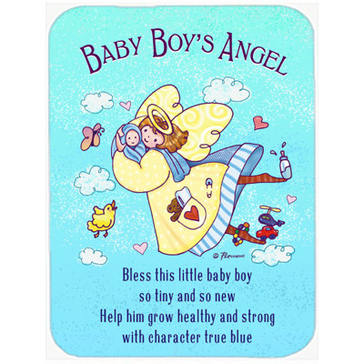 Baby Boy's Angel Glass Cutting Board
