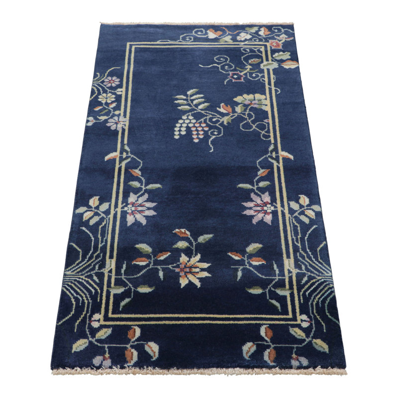 One-of-a-Kind 2'x4' Hand Knotted Area Rug