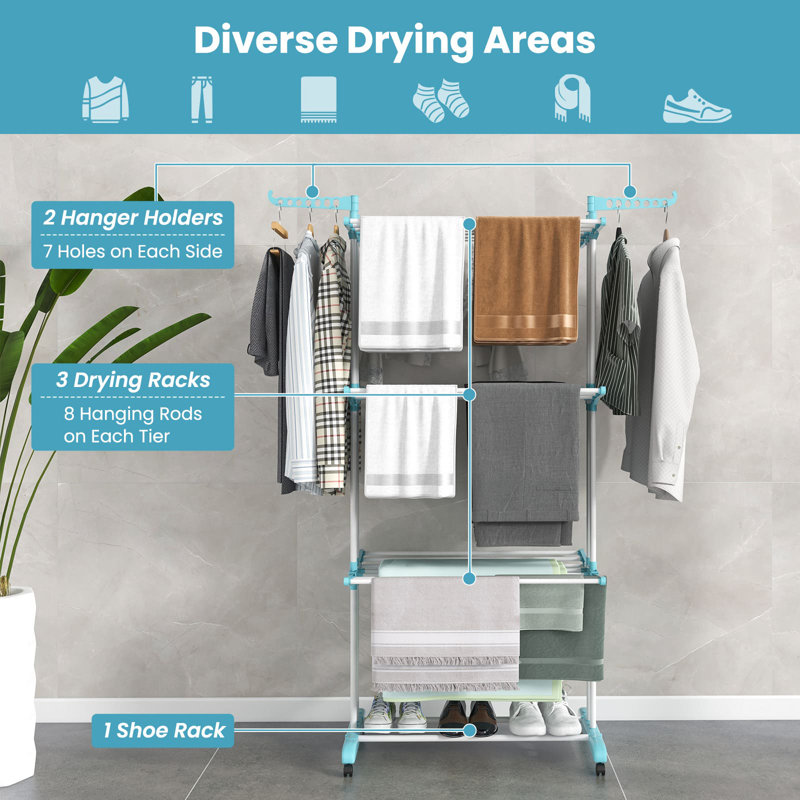 Foldable Freestanding Drying Rack