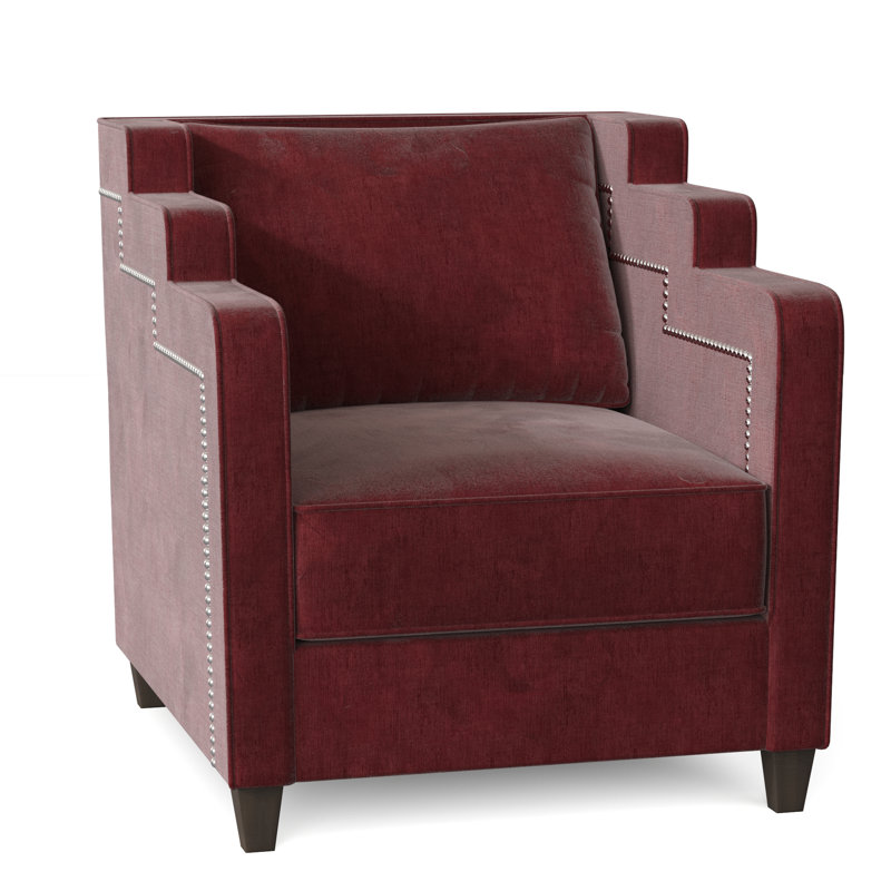 Fauteuil large Abbey, Rubis Savona, Brun acajou