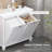 HOMCOM Tilt-Out Laundry Sorter Bathroom Cabinet, White