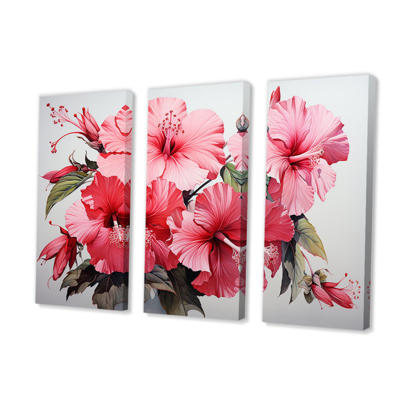 Hibiscus rose Minimalisme Dream I - Hibiscus, H 32 po x l 48 po x P 1 po