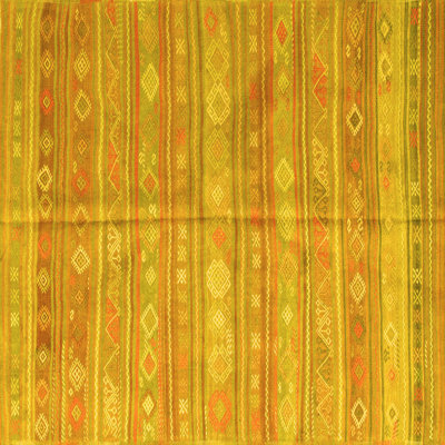 Tapis contemporains jaunes lavables à la machine 857