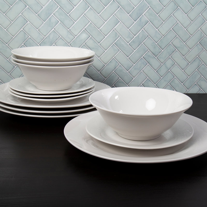 Satterfield Piece Porcelain China Dinnerware Set - Service for 4
