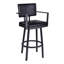 Tabouret de bar rotatif 26 po noir sur noir