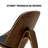 Leather Mid Century Modern Wide Side Accent Chair, Walnut Leather Lounge Chair