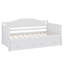 Lit de jour de taille simple avec lit gigogne, structure de canapé-lit en bois soutenue par des lattes de bois