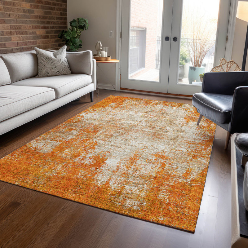 Tapis rectangulaire Aleighna avec envers antidérapant, Rectangle 9 pi x 12 pi