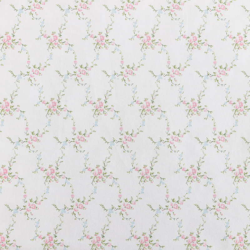 Laura Ashley Annalise Floral Grey Cotton Reversible Comforter Bonus Set, Twin Sheet Set + 1 Fitted Sheet + 1 Pillowcase