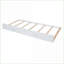Lit superposé double au-dessus de double avec lit gigogne simple Tiroirs d'escalier, bois de pin massif, sans sommier tapissier, blanc-869321526