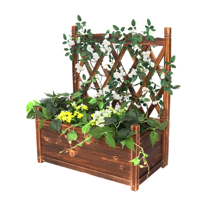 Bloxom Wood Planter Box, 76cm H x 37cm W x 64cm D