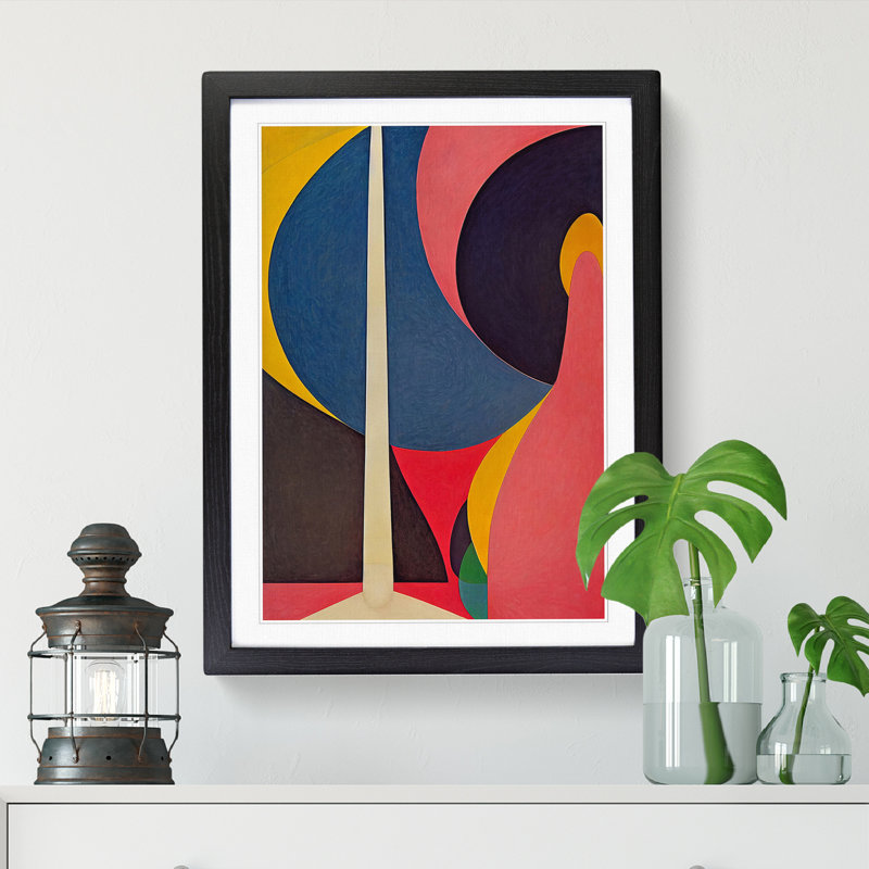 Waterfall Abstract - Single Picture Frame Painting, 34cm H x 25cm W x 2cm D, Oak