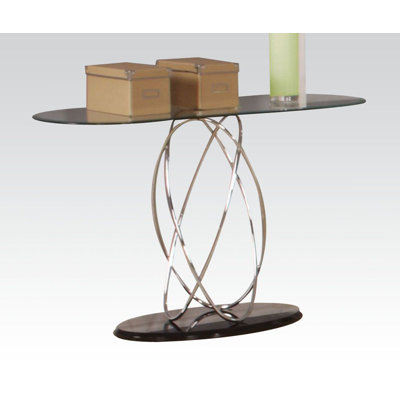 Benedikt 32'' Glass Top Console Table