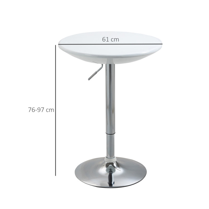Emmi 61cm Fixed Table Steel Pedestal Dining Table
