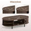 Table basse ovale avec rangement Hommoo