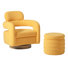 Bayville Swivel Chair With Round Storage Ottoman 2-Piece Set