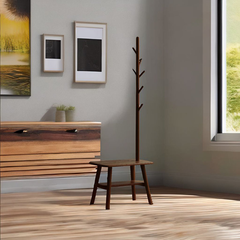 Tabouret à chaussures avec support en tissu