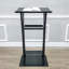Pupitre en acier noir assemblé Fixturedisplays®, podium en métal 25 po de largeur x 15,7 po de profondeur x 47 po de hauteur 19617 - Podium assemblé
