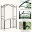 Barrière de jardin en métal de 85 po, idéale pour les vignes fleuries, décoration de mariage, pièce d'escalade noire,