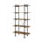 Rustic Oak And Black 5-Shelf Bookcase