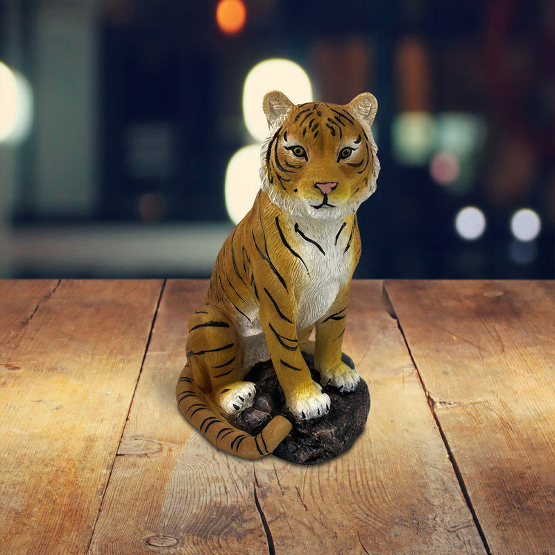Figurine assise 6 "H Tiger, Orange dorée