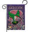 Drapeau de jardin 2 côtés en toile jute 1,5 x 1,1 pi welcome hummingbird friends