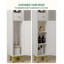 Bathroom Storage Cabinet, Narrow Toilet Paper Storage Cabinet, Tall Toilet Paper Holder with 2 Doors & Drawer, Bathroom Floor Cabinet, Adjustable Shelf for Small Spaces, White 